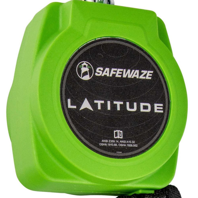 Safewaze 6' Web Retractable with Aluminum Snap Hook & Steel Carabiner - HardHatGear