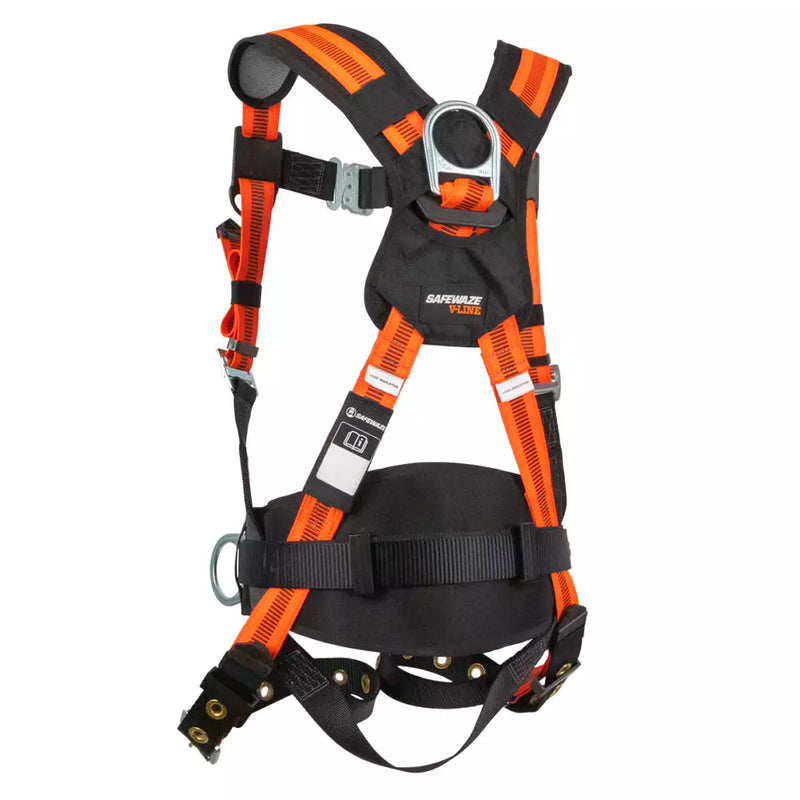 Safewaze V-Line Construction Harness: 3D, QC Chest, TB Legs