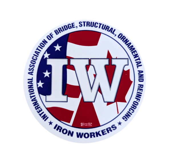 Ironworkers International Logo 5 Round Toolbox (Adhesive Back)