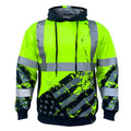 Safety Shirtz SS360º American Grit Yellow Class 3 Type-R Safety Hoodie - HardHatGear