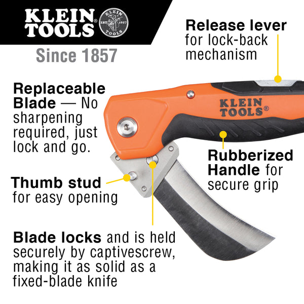 Klein Cable Skinning Utility Knife with Replaceable Blade #44218 - HardHatGear