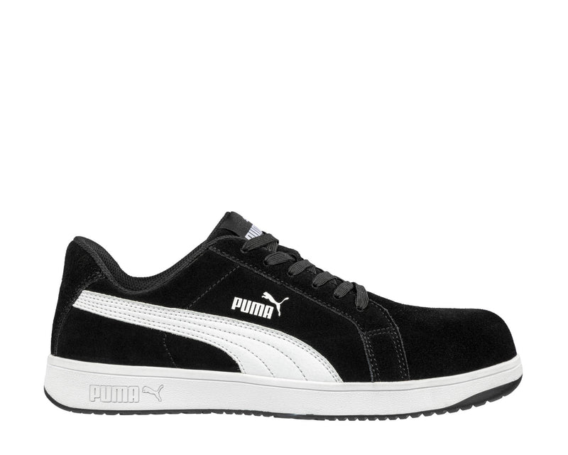 PUMA MENS ICONIC SUEDE BLACK LOW ASTM EH Safety Shoe