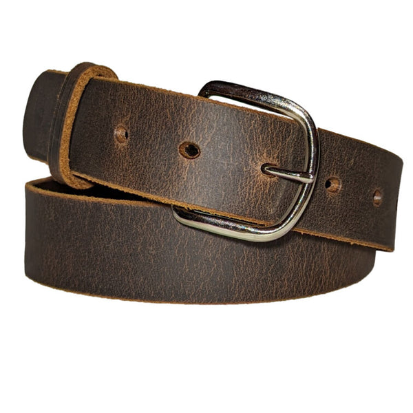 Amish Leather Belt, Faded Brown