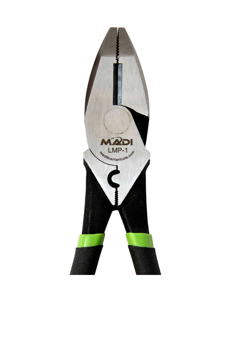 Madi 9" High Leverage Lineman Pliers with Crimper and Secondary  Gripping Surface LMP-1