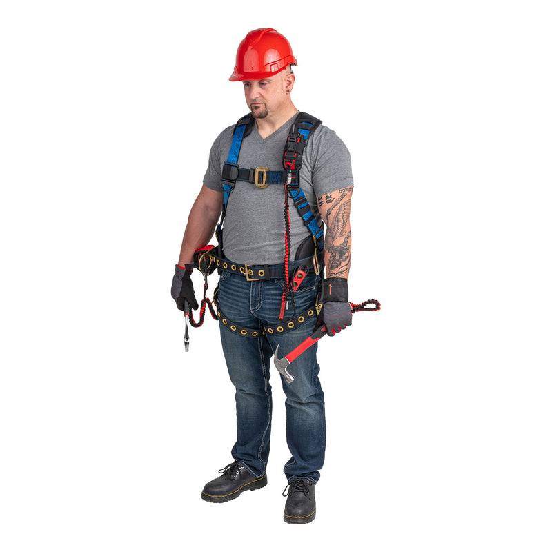 KStrong® Kapture™ Essential+ 5-Point FBH with Back Pad, TB Waist Belt and Legs, 3 D-rings (ANSI) - HardHatGear