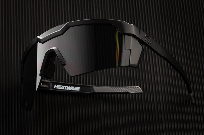 Heat Wave Future Tech Sunglasses: Black Frame/Black Lens Z87+ - HardHatGear