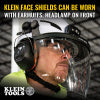 Klein Face Shield, Safety Helmet and Cap-Style Hard Hat, Clear