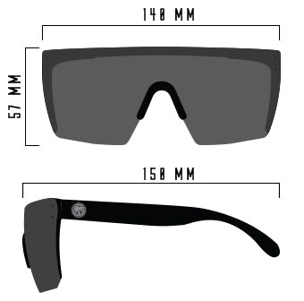 Heat Wave Lazer Face Sunglasses: Black Frame/Black Lens Z87+ - HardHatGear