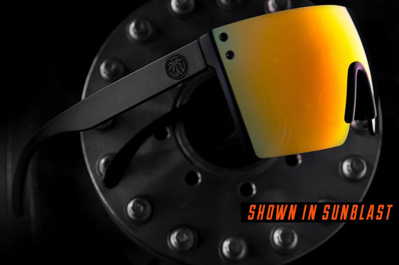 Heat Wave Lazer Face Sunglasses: Black Frame/Sunblast Lens Z87+ - HardHatGear