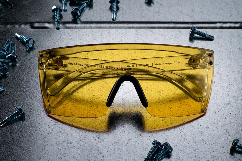 LAZER FACE GLASSES: HI-VIS YELLOW Z.87 - HardHatGear