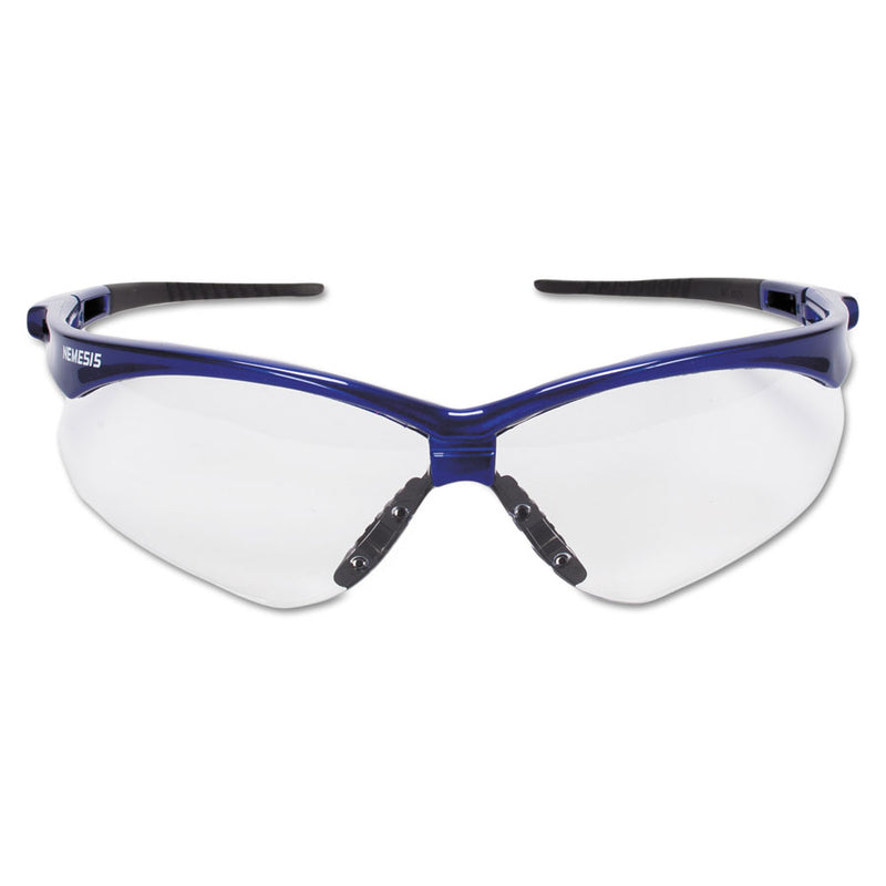 Nemesis Clear Lens Blue Frame Safety Glasses