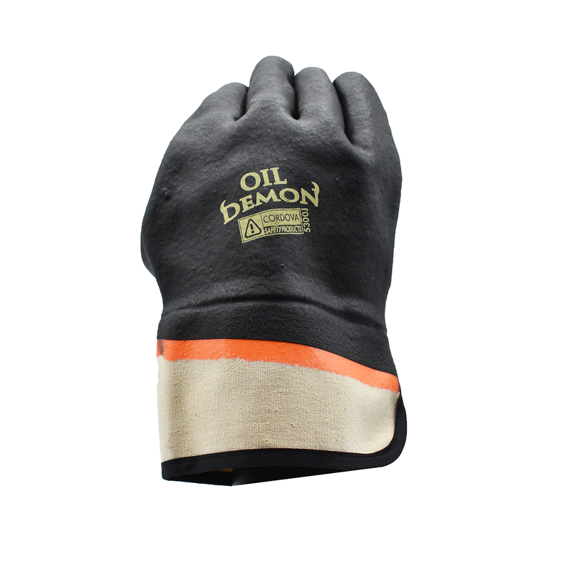 Cordova Safety Oil Demon™, PVC, Safety Cuff Glove, Large-Dozen