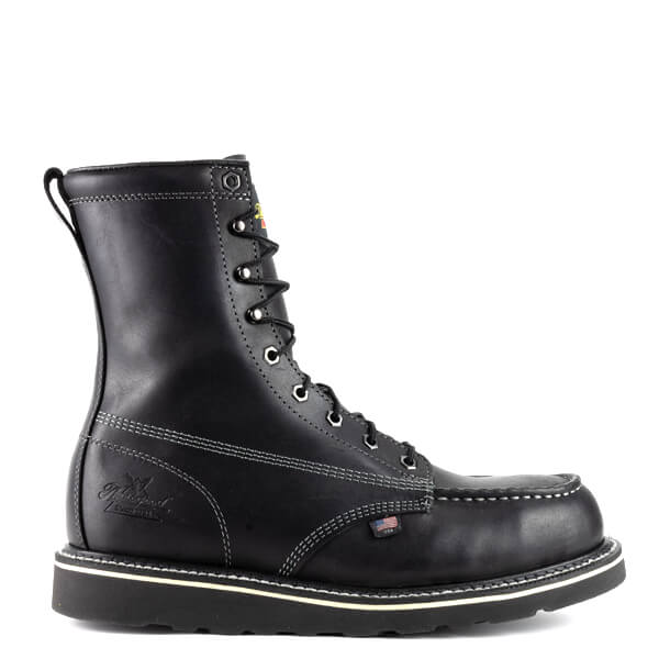 Thorogood Midnight Series 8 Black Moc Safety Toe Boot 804-6208 - HardHatGear