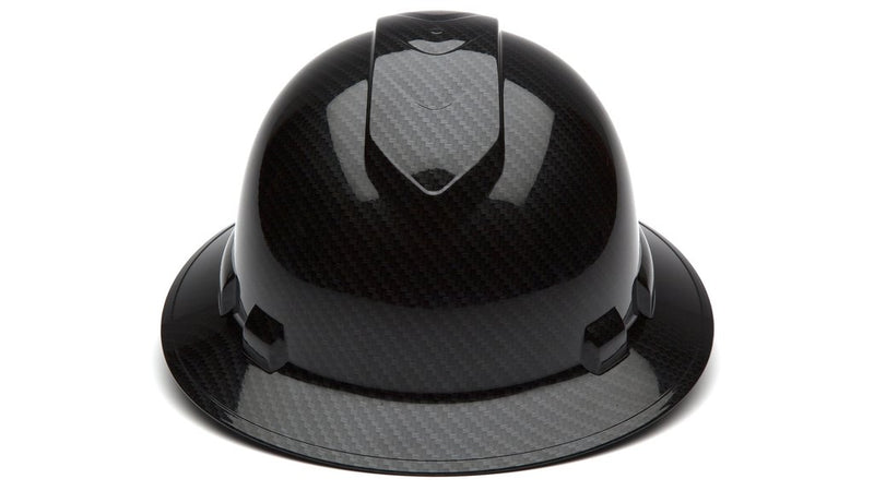 Pyramex Glossy Graphite Full Brim Hard Hat - HardHatGear
