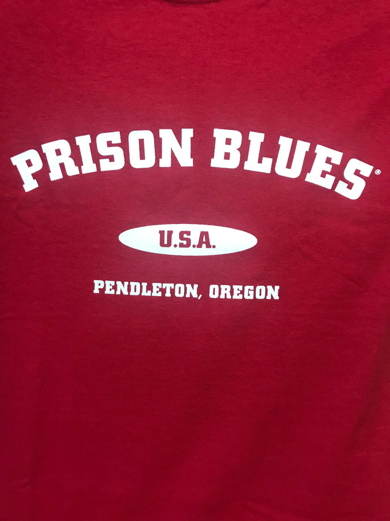 Prison Blues Varsity Blues T-Shirt in White