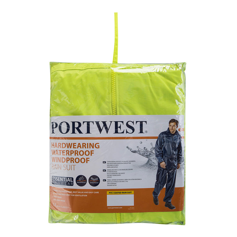 Portwest Essentials 2 Piece Rainsuit L440-Discontinued - HardHatGear