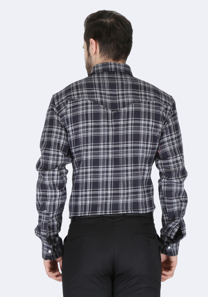 Forge Fr Men's Black Plaid Long Sleeve Shirt - MFRPLDS232 - HardHatGear