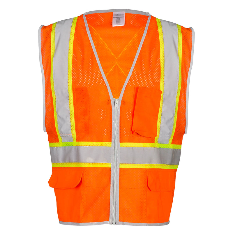 Kishigo 1577- Brilliant Series Dual Compliant X Back Safety Vest, Class 2, Orange - HardHatGear