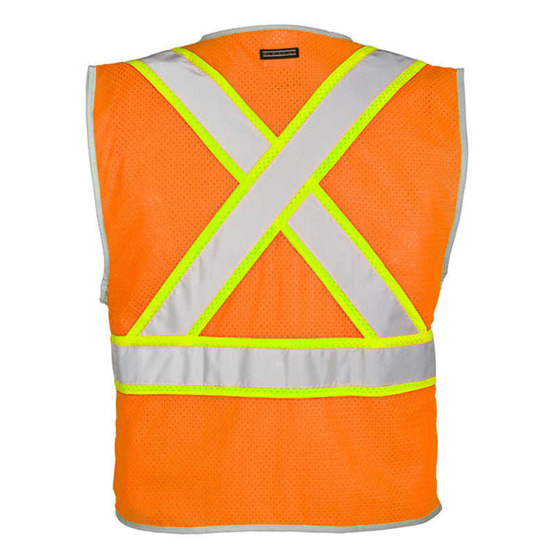 Kishigo 1577- Brilliant Series Dual Compliant X Back Safety Vest, Class 2, Orange - HardHatGear