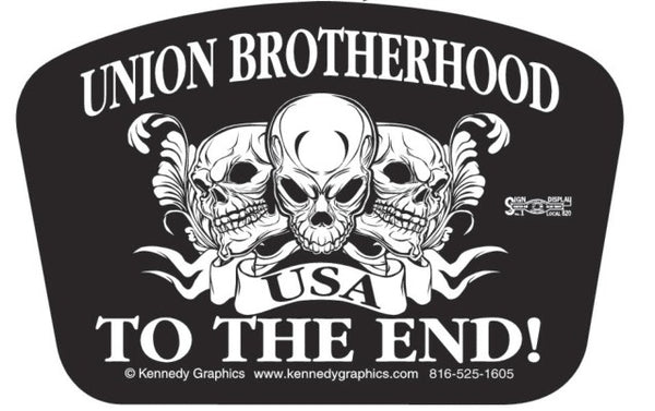 Union Brotherhood Hard Hat Sticker #S86 - HardHatGear