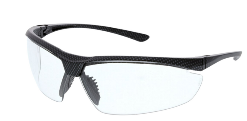 MCR Safety VL2 Photochromic Safety Glasses Transitional/Progressive MAX6® Anti-Fog Coating Matte Carbon Fiber Frame Color - HardHatGear