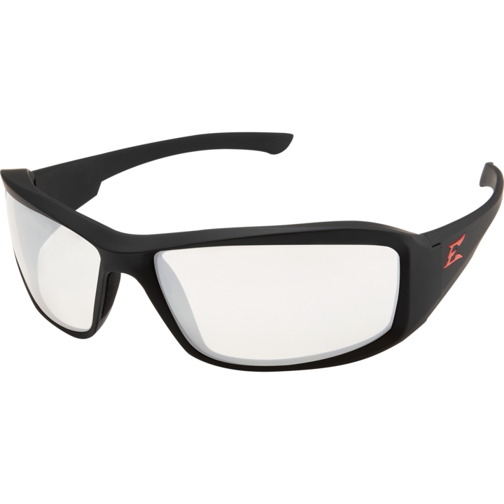 Edge Eyewear Brazeau Safety Glasses w/ Black Rubberized Frame - HardHatGear