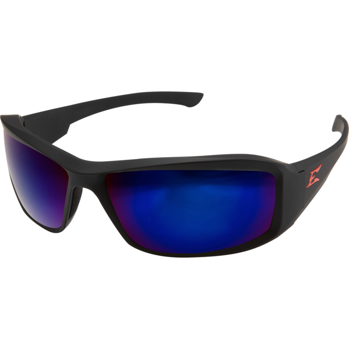 Edge Eyewear Brazeau Safety Glasses w/ Black Rubberized Frame - HardHatGear