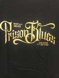 Prison Blues Metallic Script T-Shirt-Clearance - HardHatGear