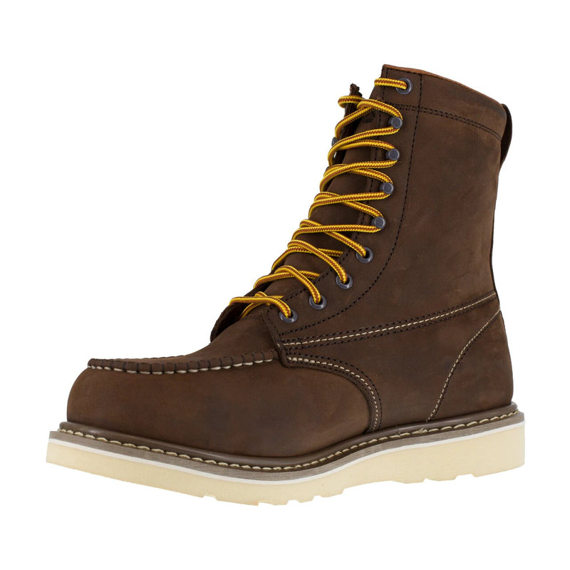 Iron Age Reinforcer  Mens Brown 8 Wedge Work Boot IA5081 - HardHatGear