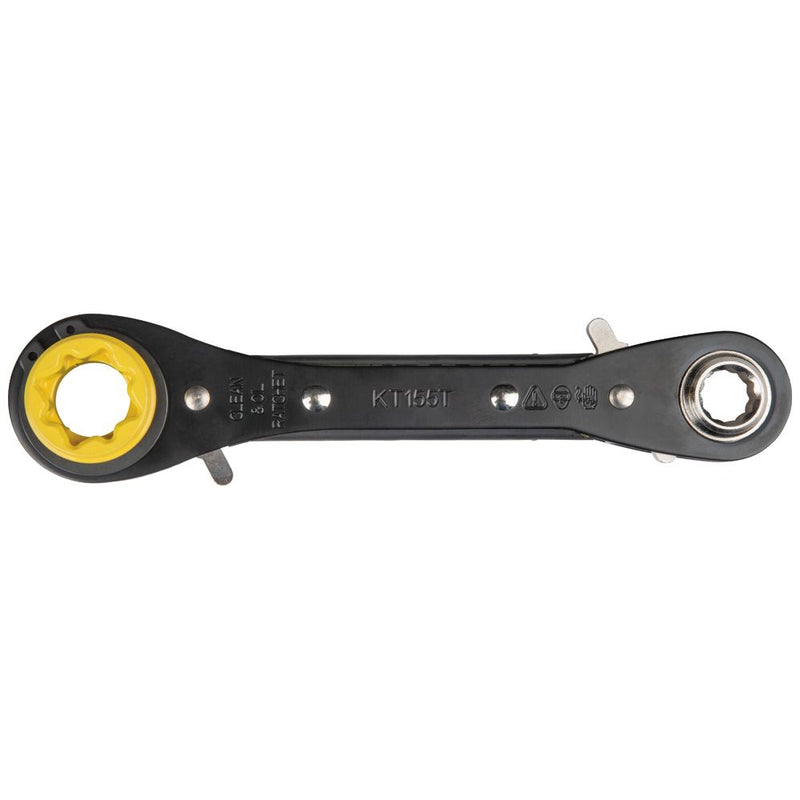 Klein 6-in-1 Linemans Ratcheting Wrench KT155T - HardHatGear