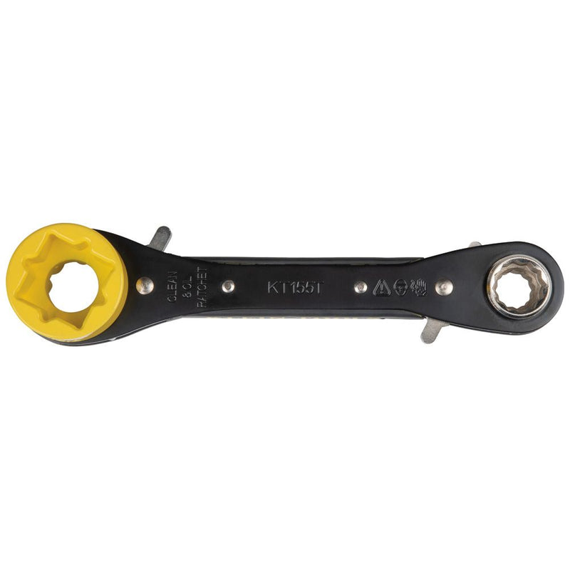 Klein 6-in-1 Linemans Ratcheting Wrench KT155T - HardHatGear