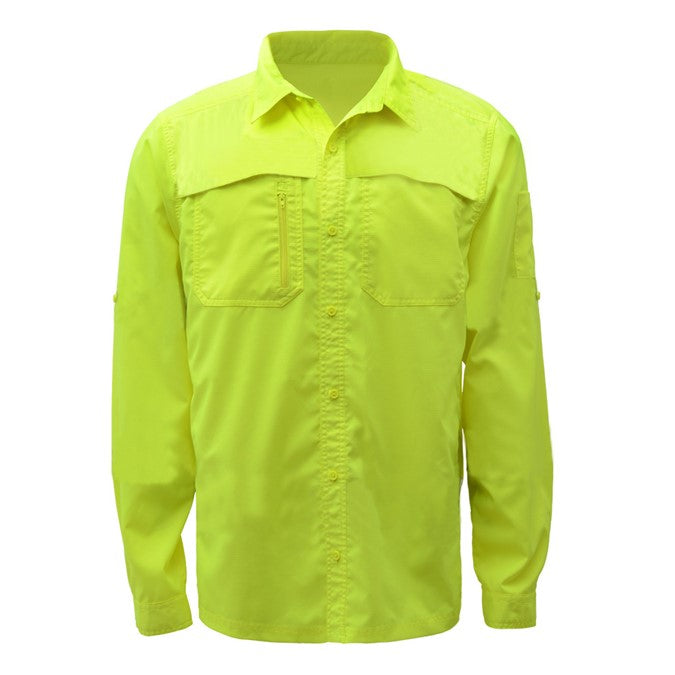 GSS Non-Ansi Lightweight Rip Stop Button Down Shirt With SPF 50 - HardHatGear